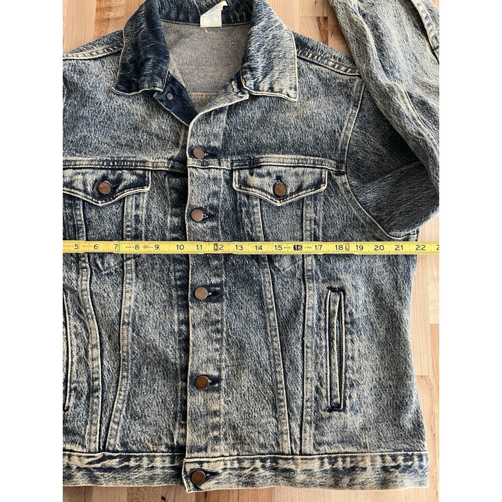 Vintage Men's Bristol Blues Acid Wash Denim Jacket Made in USA Large 44 - Picture 10 of 11